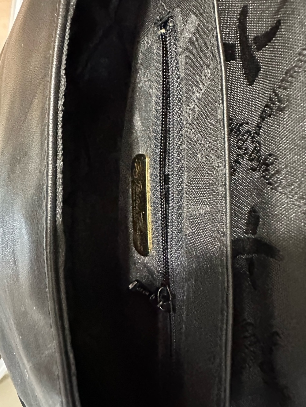 Vintage By Paloma Picasso Black Leather X Collection Saddle Shoulder Bag RARE - Picture 6 of 7